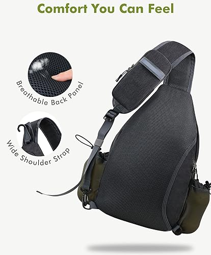 Miniatura 6 de Bolsa de pickleball para mujeres y hombres, mochila cruzada para tenis con correa de hombro ajustable, gancho para valla y cubierta de paletas,