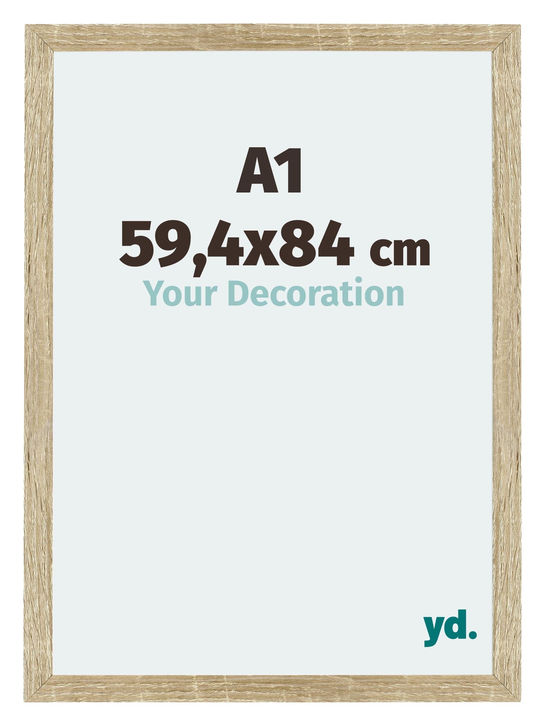 Your Decoration - Picture Frame A1 59,4x84 cm - Sonoma Oak - Decorative Wall Frame in MDF with Antireflection - Frame A1 59,4x84 - Mura