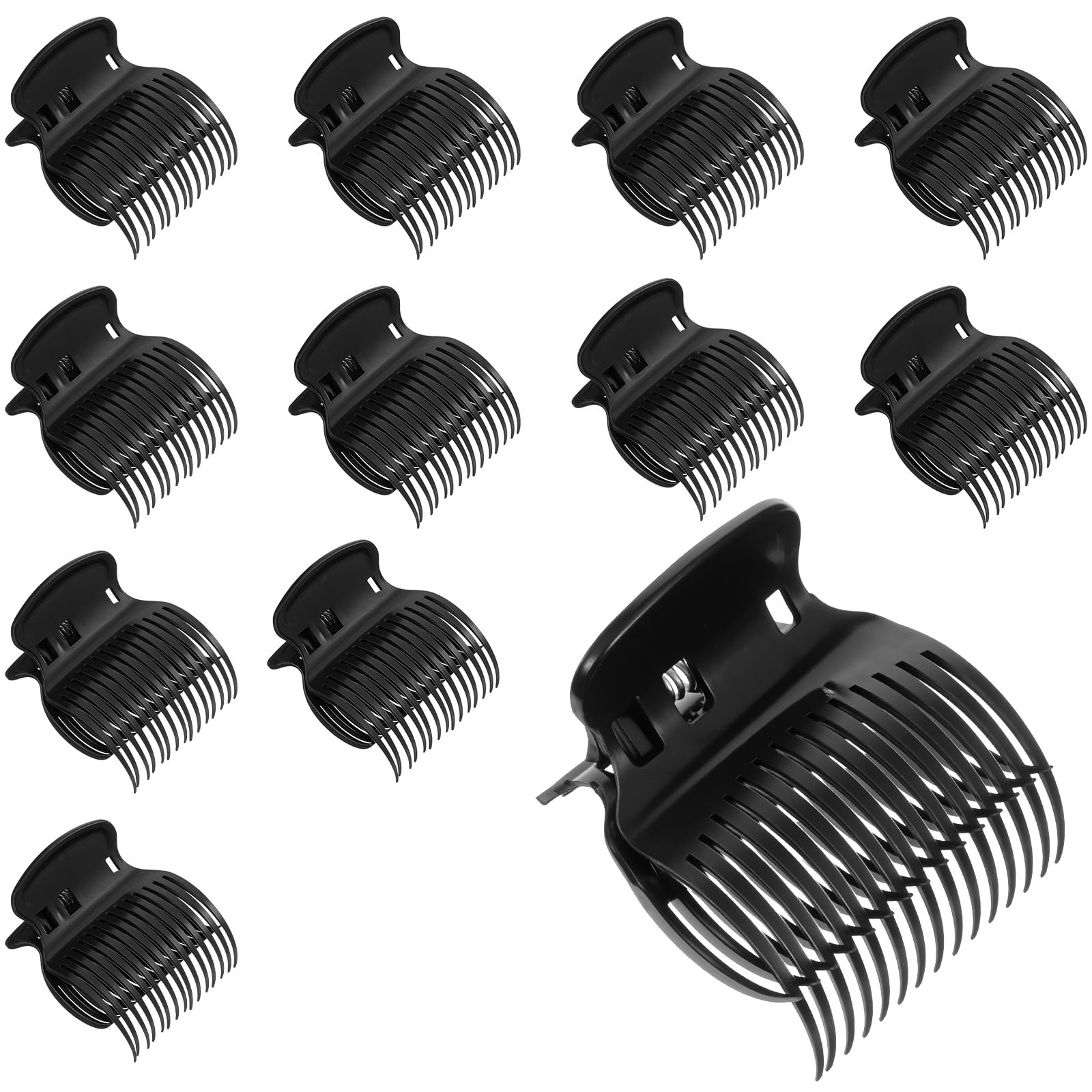 YUXIANLB Hair Curler Claw Clips Hot Roller Clips 12PCS Plastic Replacement Hair Perm Insulation Clip Safety Heat Resistance Lightweight Heated Roller Clip for Women Hairs Section Styling Salon