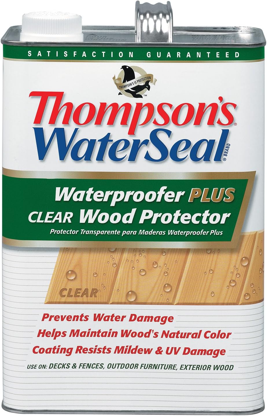 Thompsons Water Seal 21801 1-Gallon Clear Waterproofed Plus Clear Wood Protector