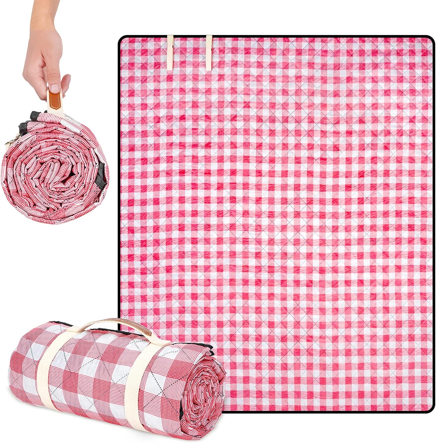 G GOOD GAIN Picnic Blanket Machine Washable, Extra Large Beach Blanket, Plus Thick