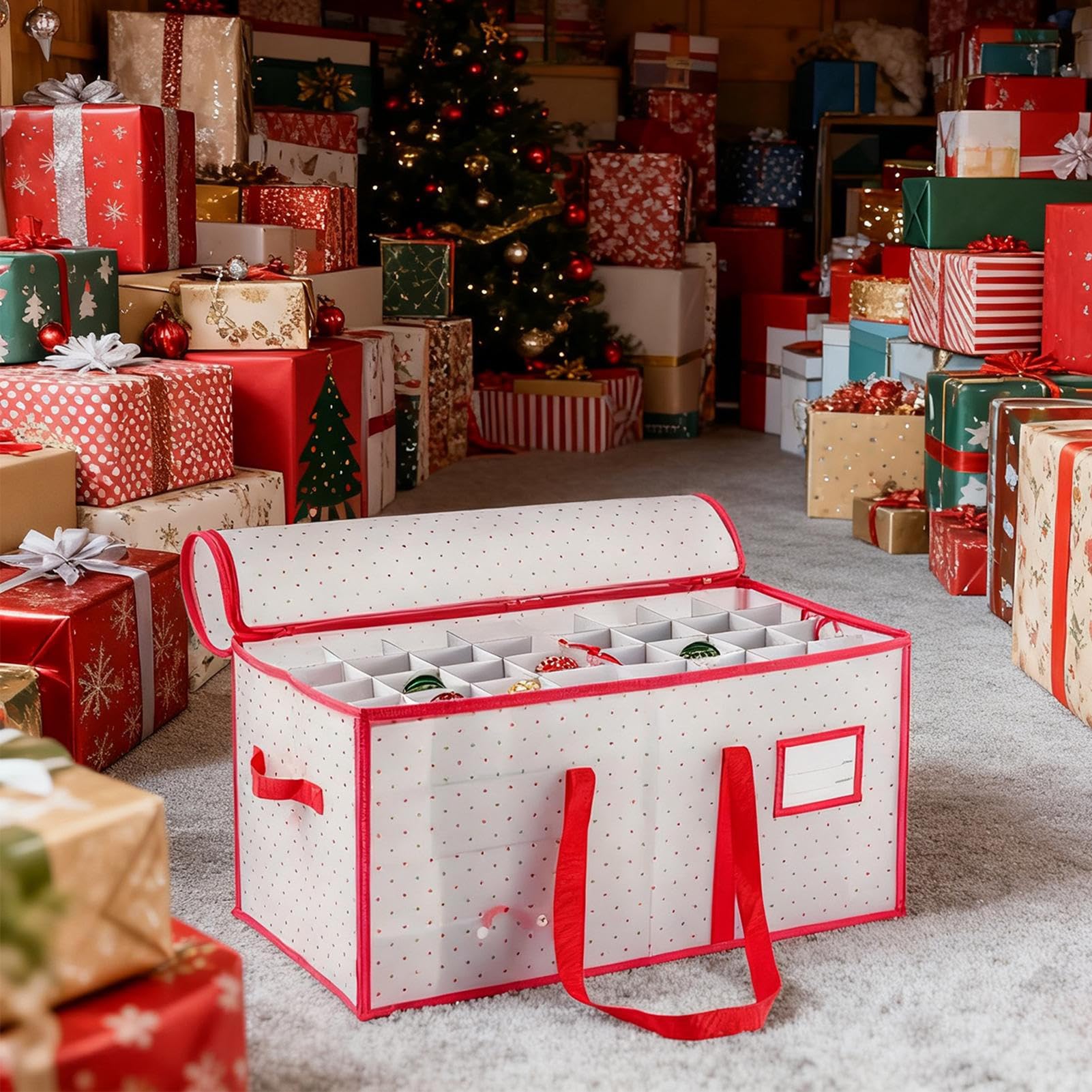 Christbaumschmuck Aufbewahrung 128 Fächer 8-Stufiger Festdekoration