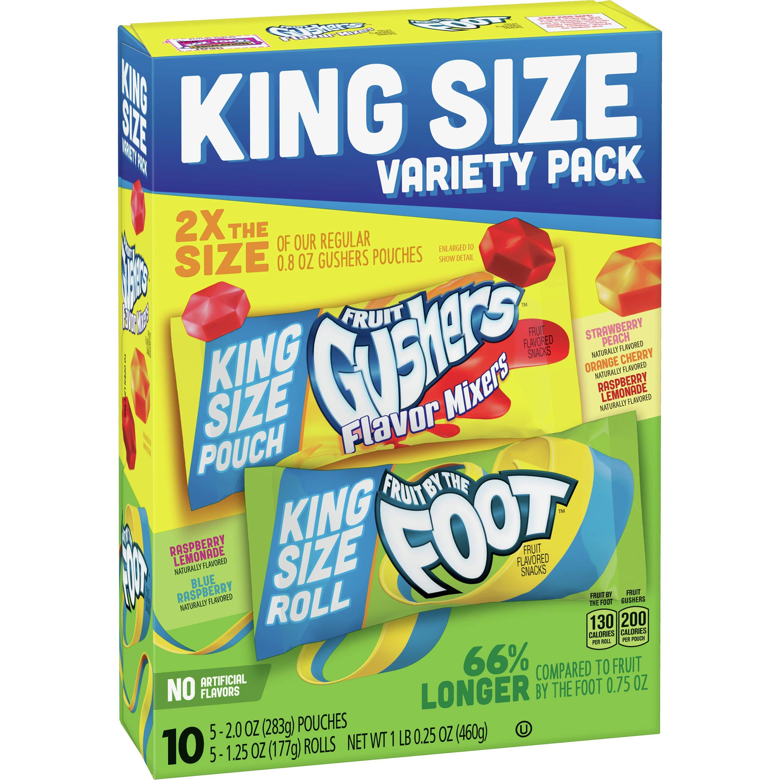 Buy Fruit Gushers and Fruit by the Foot, King Size Variety Pack 10 ct