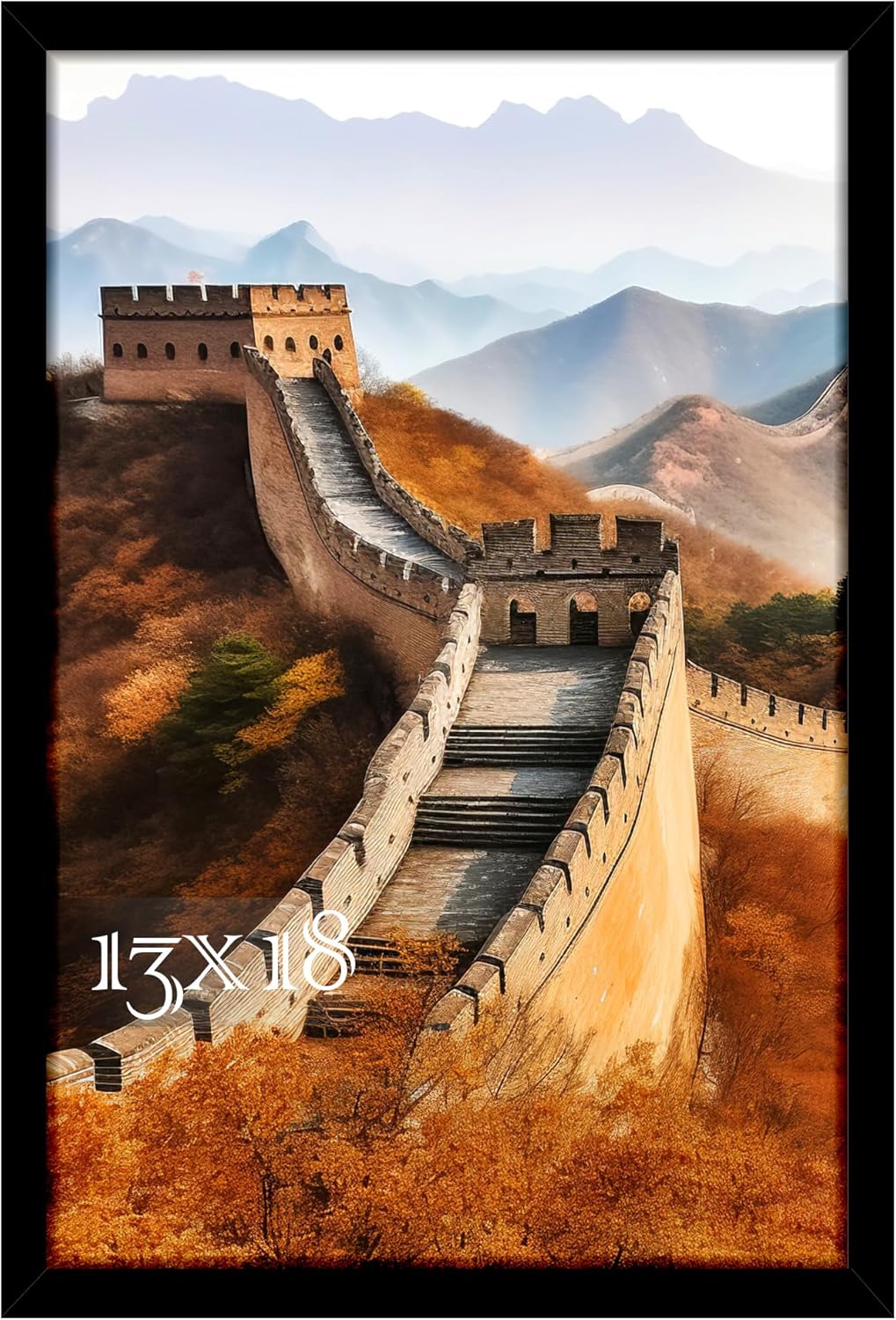 Picrit 13x18 Picture Frame, Photo Frame for Wall Mounting Display, Black Black 13x18