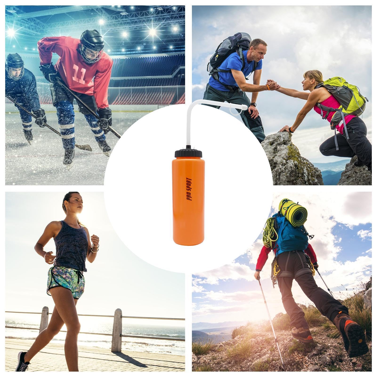 Borraccia Sportiva Squeeze Da 1 Litro - Con Beccuccio, Per Fitness E Outdoor - Foto 10