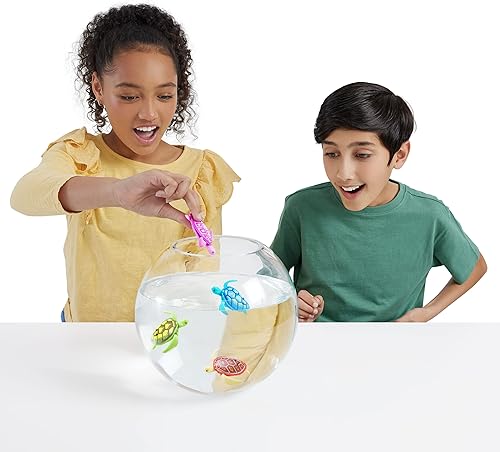 Miniatura 6 de Robo Alive Robo Tortuga Robótica de Natación (Verde + Rosa) de ZURU Activada por Agua, Viene con Baterías, Exclusivo (Paquete de 2)