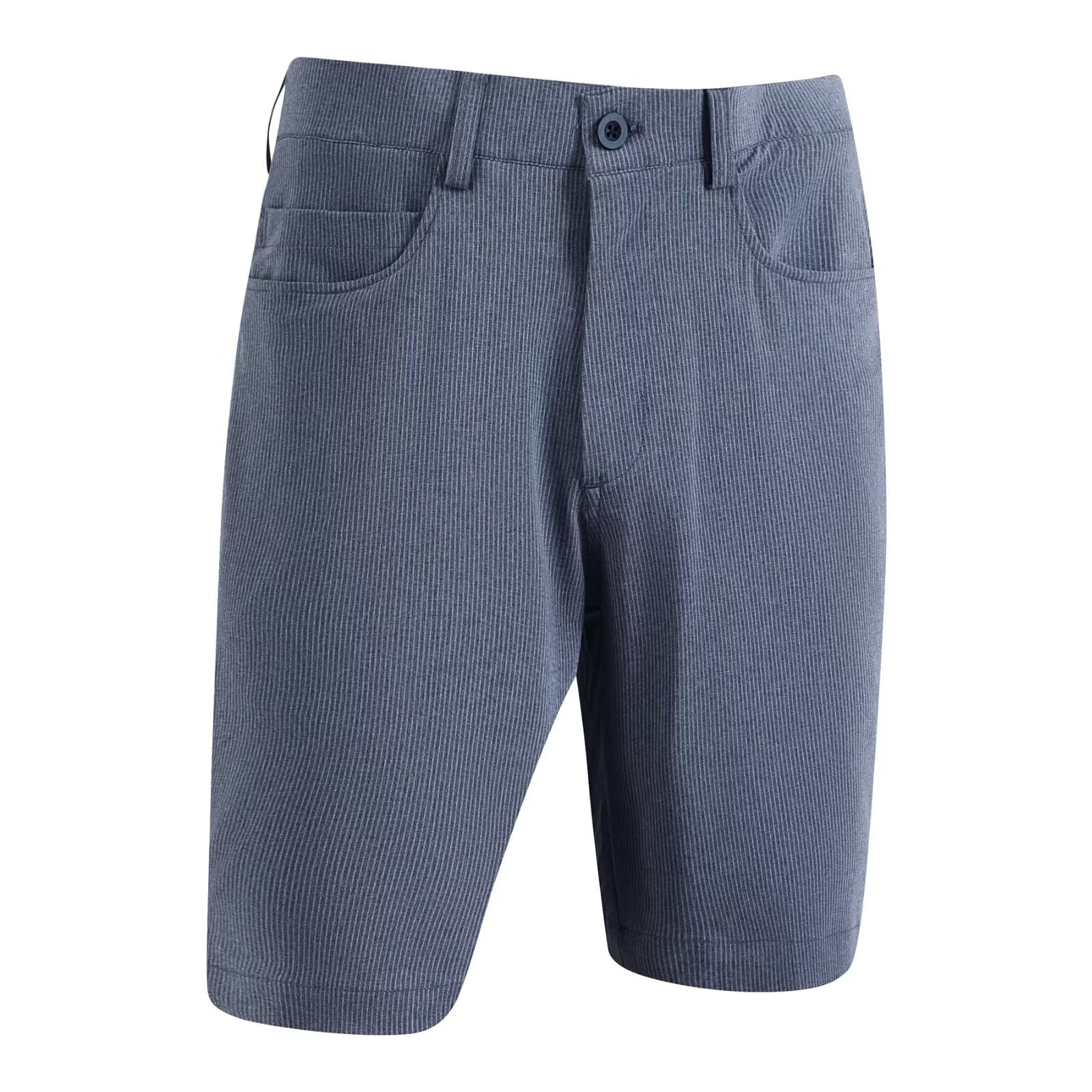 Mens Golf Shorts Casual 10'' Inseam Stretch Waist Lightweight Striped