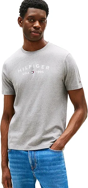 Tommy Hilfiger Men's Short Sleeve Cotton Graphic T-Shirts with Printed Logo