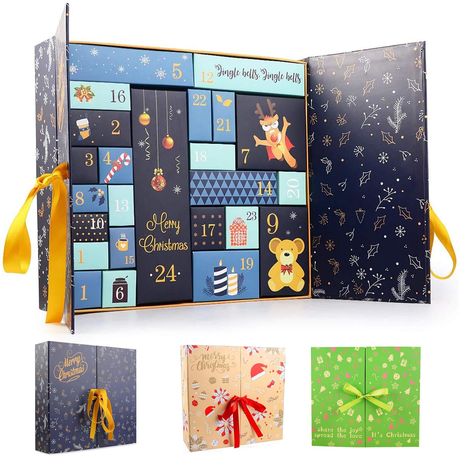 Empty Advent Calendars To Fill, DIY Advent Calendars, Empty Advent Boxes Christmas Countdown Calendar 24 Days Gift Boxes