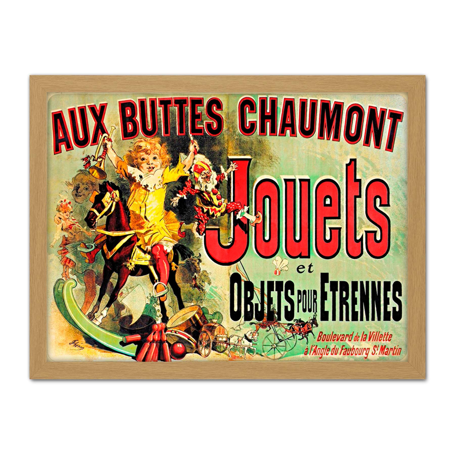 Artery8 Friends Monica's Apartment "Aux Buttes Chaumont Jouets" Wall Art Print Framed 18x24 Inch