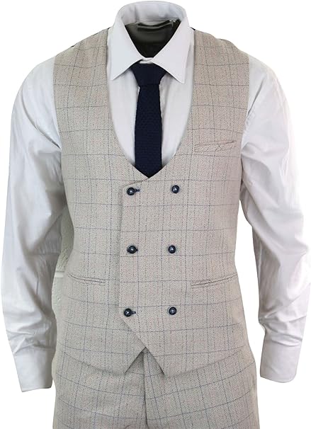 Cream double breasted waistcoat Outlet