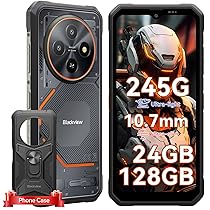 Blackview Fort 2 Rugged Smartphone Android 15, Ultra Sottile 10.7mm, 24(8+16) GB+128GB, 2TB Telefono Indistruttibile, Gemini AI, Display 6,56″ HD+ 90 Hz, IP69K Impermeabile, 16 MP+13MP, 4G, NFC, OTG, GPS