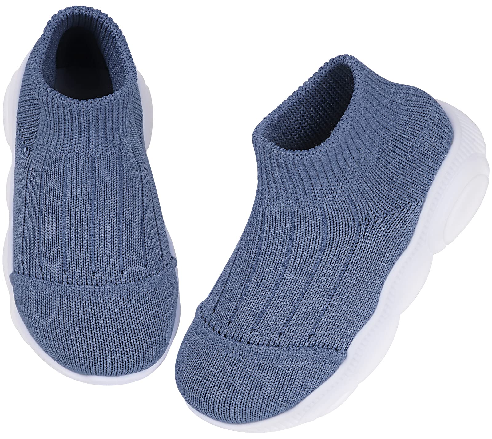 Baby Shoes for Boys and Girls - Infant Walking Shoes, Breathable Elastic Sock, Toddler Slippers, Outdoor Sneakers With Non-Slip Sole, Blue