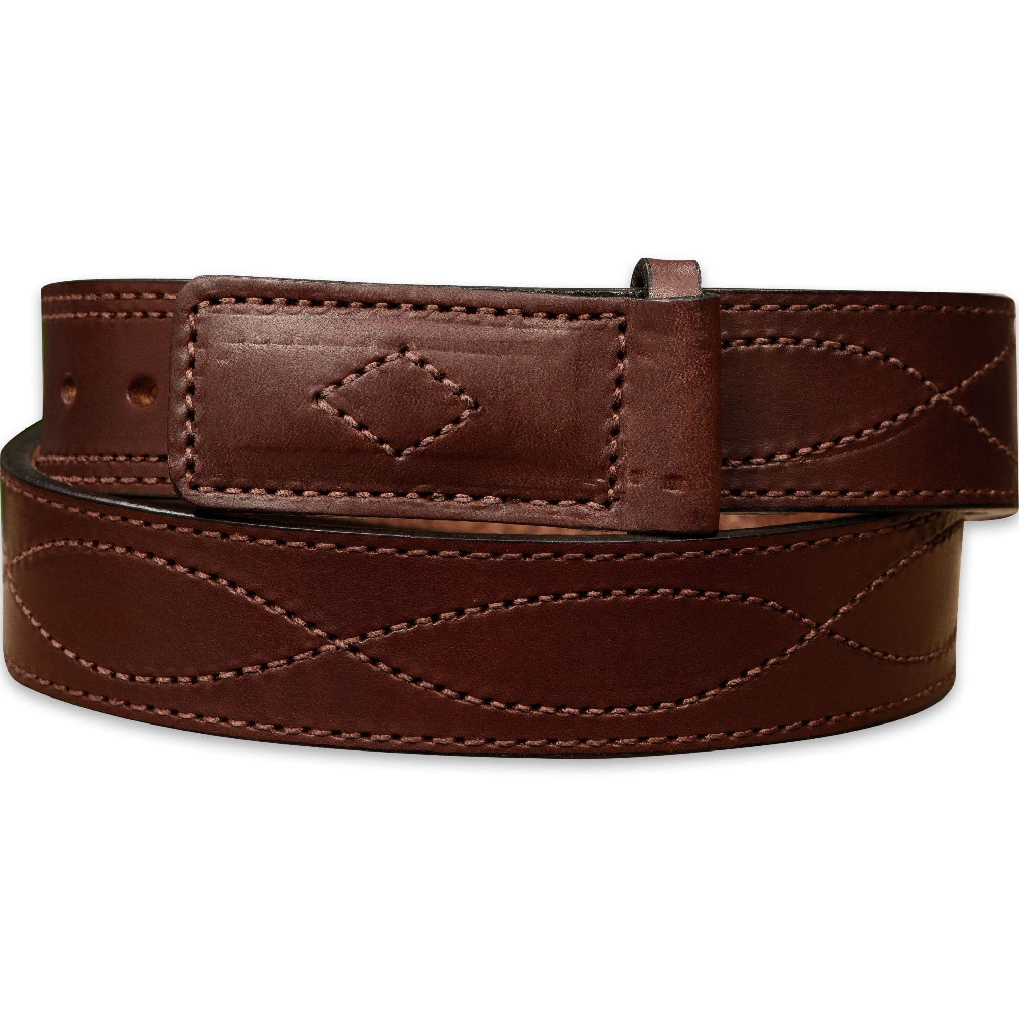 Bullhide Belts Mens Buckleless Leather Belt for Work Casual Dress 1 50 Wide