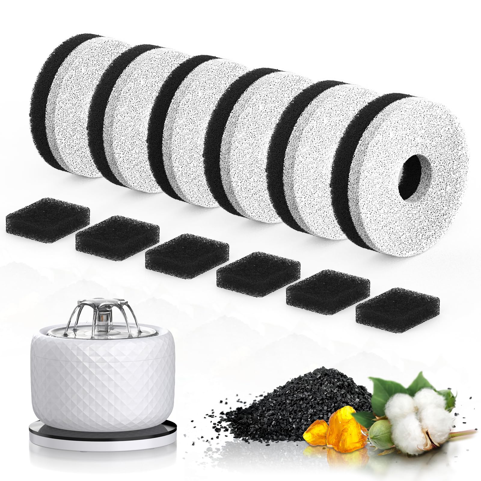 118oz/3.5L Smart Cat Water Fountain with App Control, Kitty spout cat Water Fountain, Ultra Quiet Pet Water Fountain for Cat Indoor, 2.4GHz Wi-Fi (Filters)