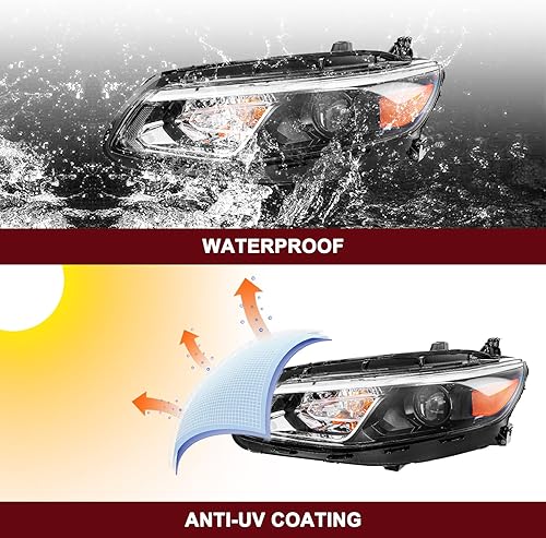 Miniatura 7 de JSBOYAT Bombillas incluidas de repuesto para faros delanteros halógenos para Chevy Malibu Sedan OE 2016 2017 2018 estilo fábrica faro delantero lado