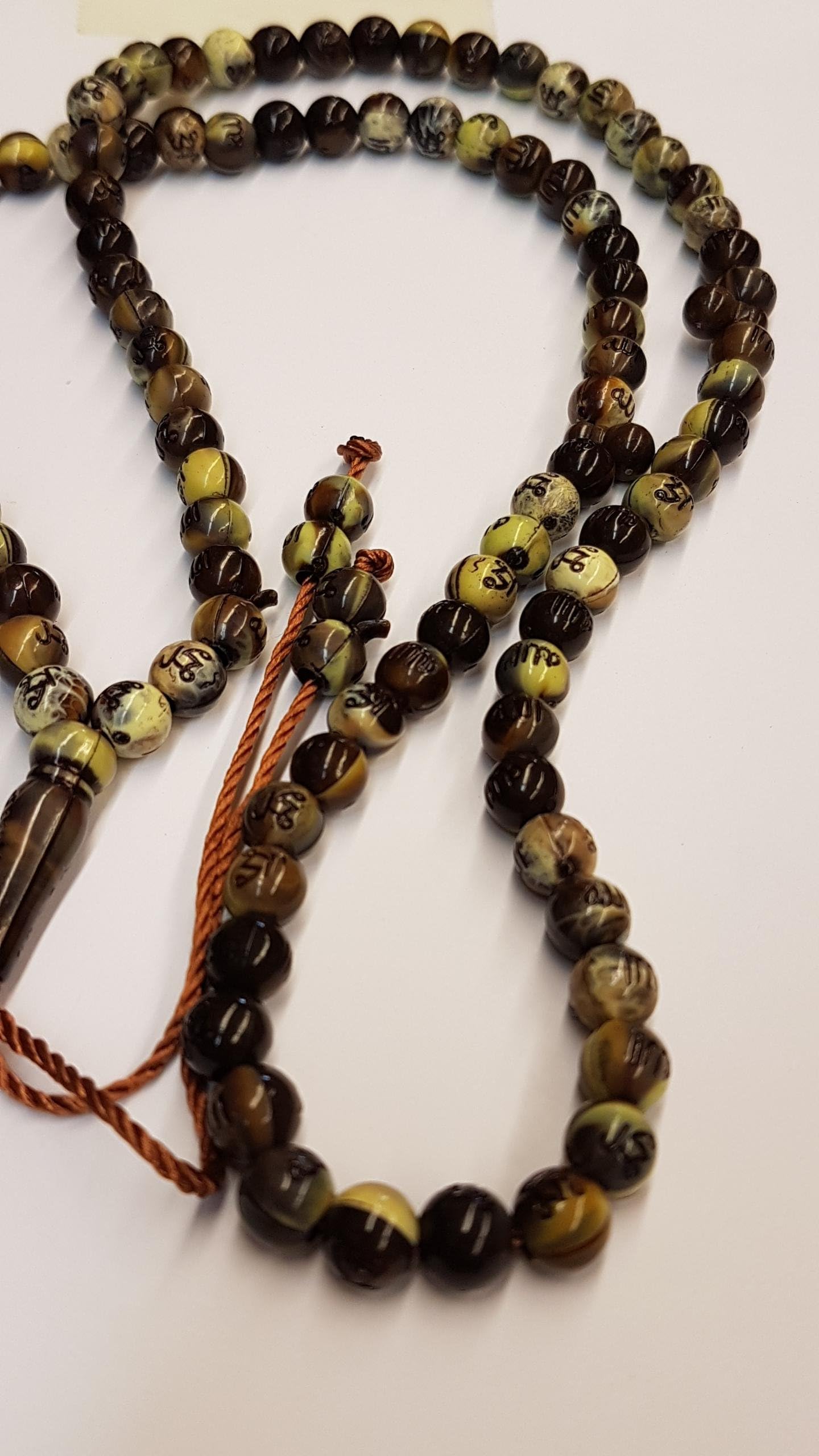 Tasbeeh 99 Multi-toned Dhirkr beads with the Name of Allah and Muhammad on