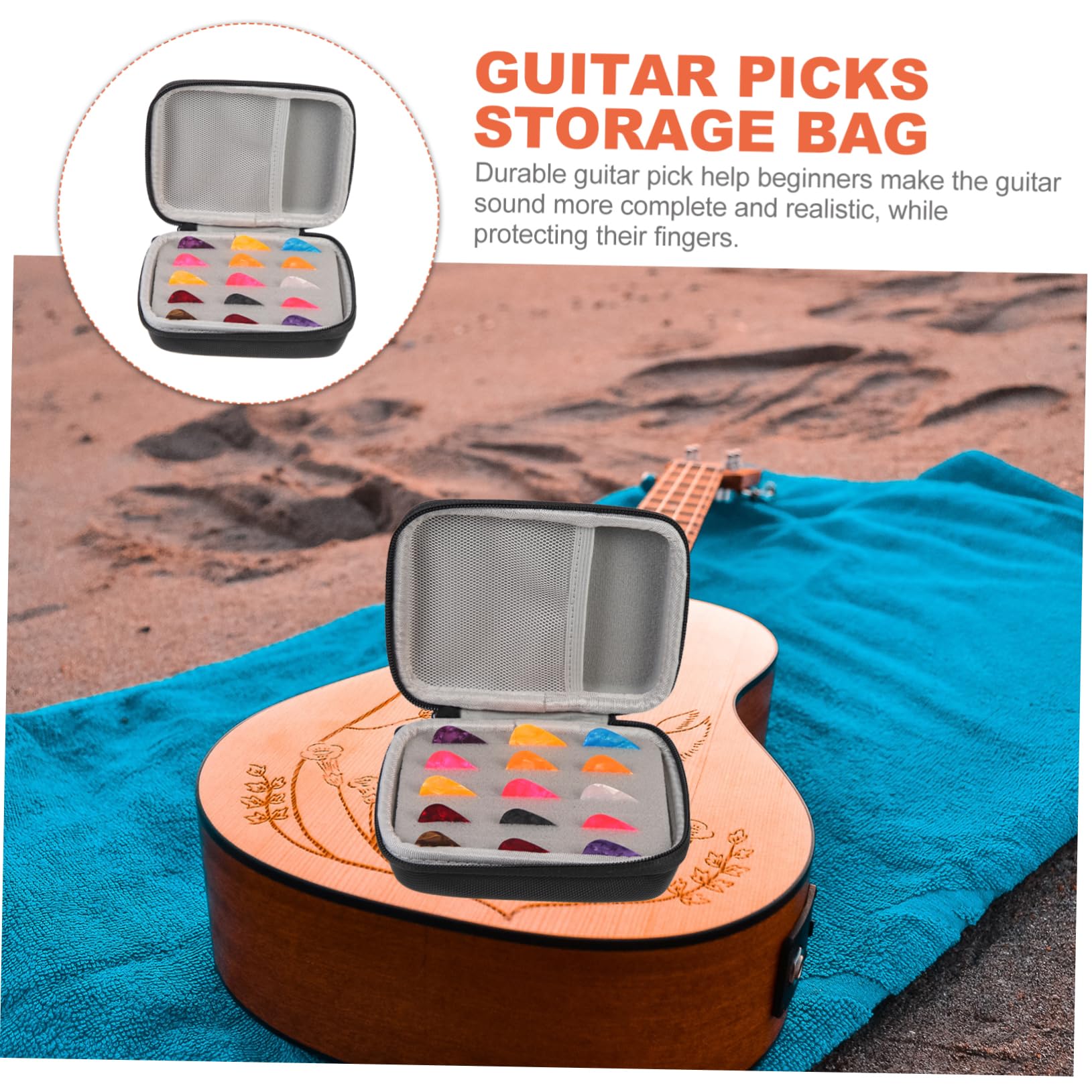 ibasenice 3 Sets Folk Elektrische Gitarre Picks Set mit Lagerung Tasche Plektren für Gitarristen