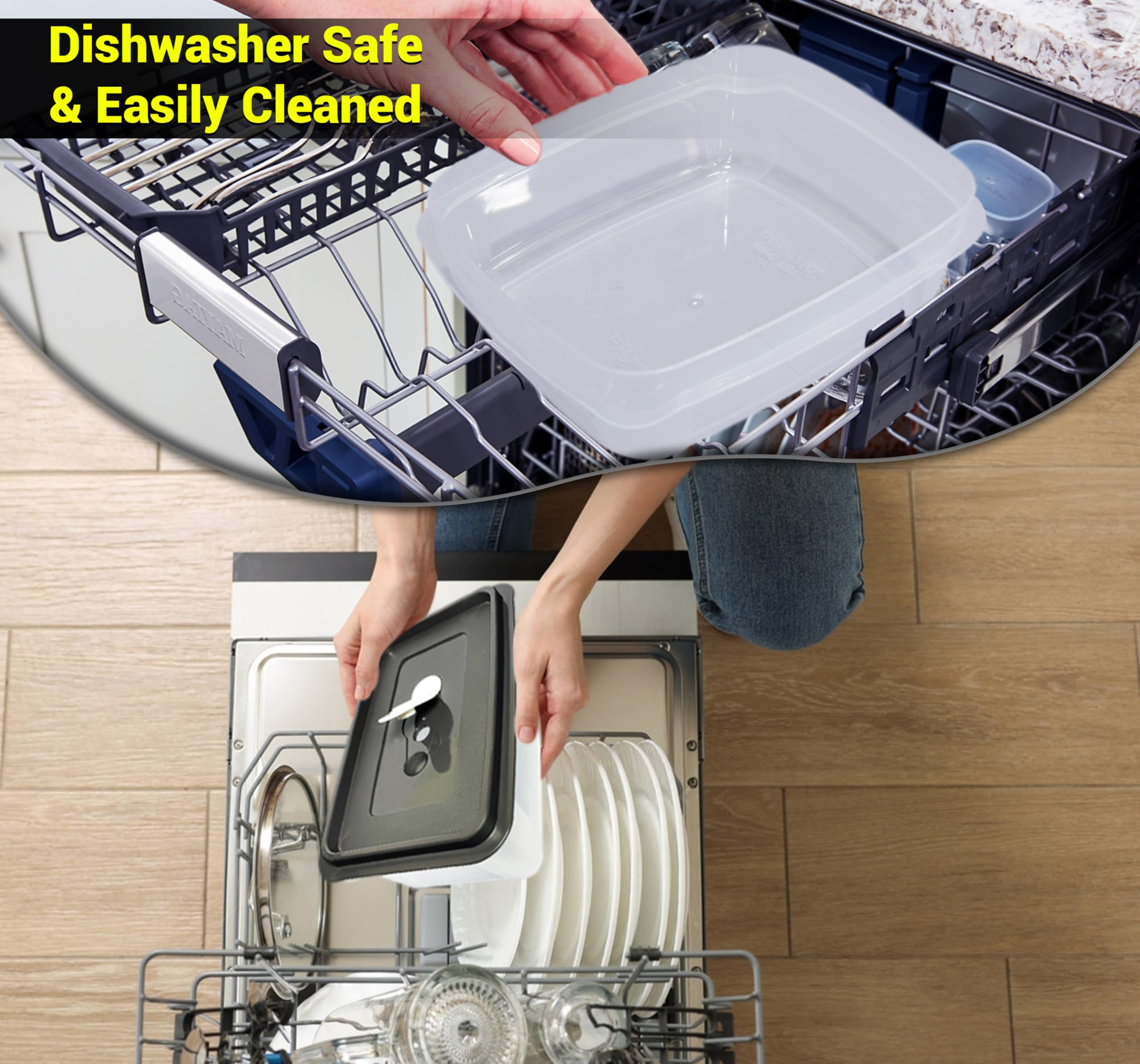 Set 7 Contenitori Alimenti Ermetici - 2.4L+1.2L+0.7L+0.5L, Con Rilascio Aria, Per Microonde E Freezer