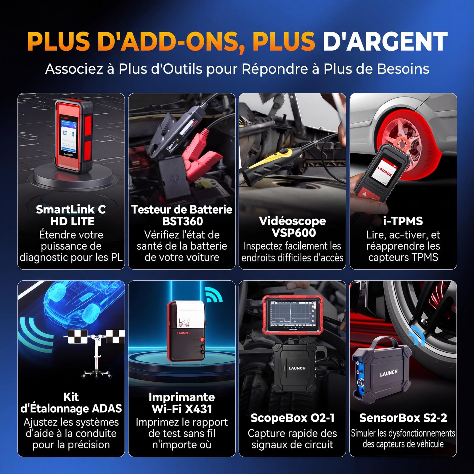 Launch X431 Pros Elite OBD2 Valise Diagnostic Auto Multimarque, Codage ECU