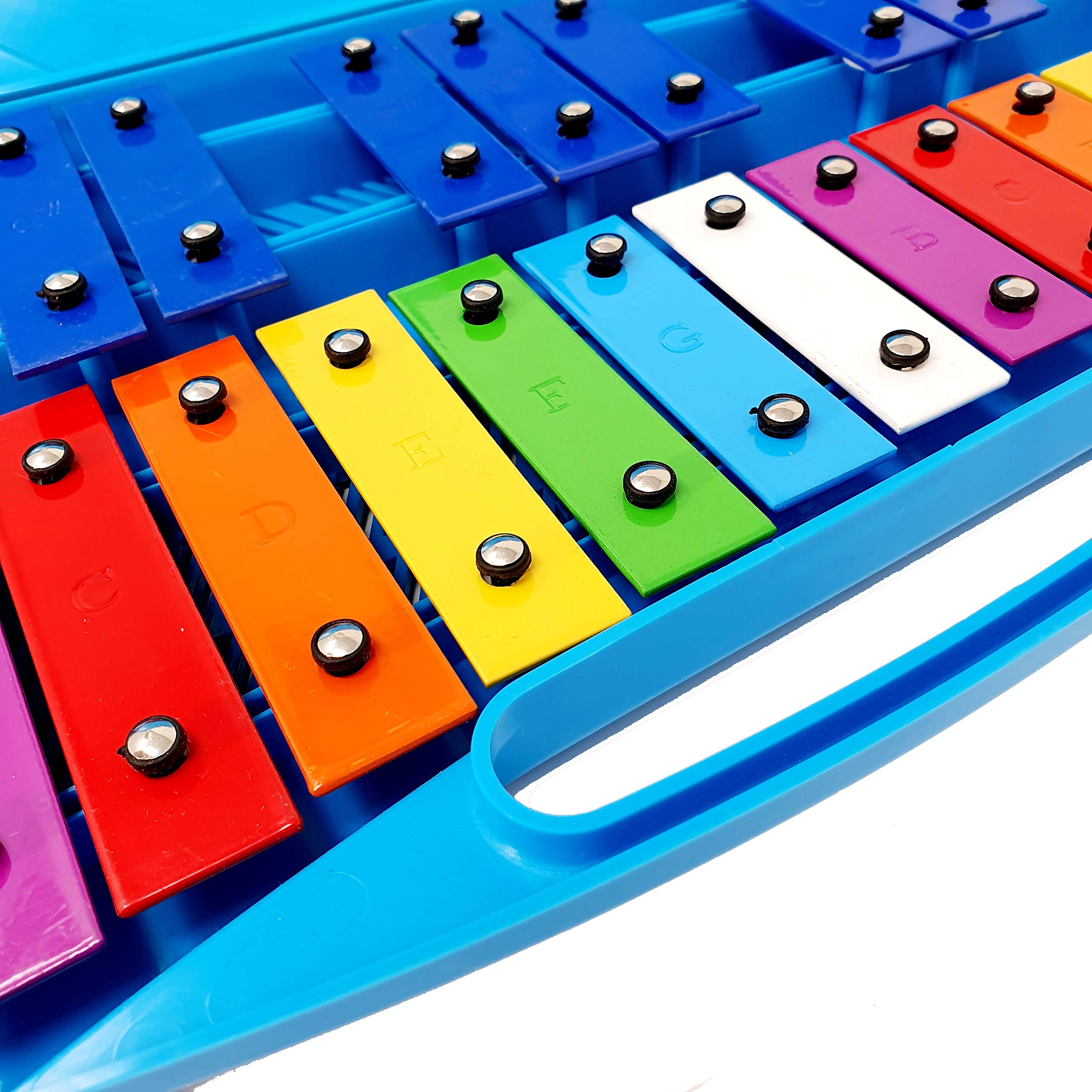 ROCKSTAR - Glockenpiel Carrillón Metalófono Xilófono SG25C3 Cromático, 25 Teclas metálicas con Estuche y Mazas. Instrumento Musical