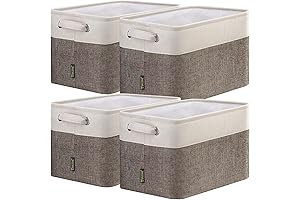 Large Decorative Closet Organizer Bins for Closets - BALEINE 4 Pack