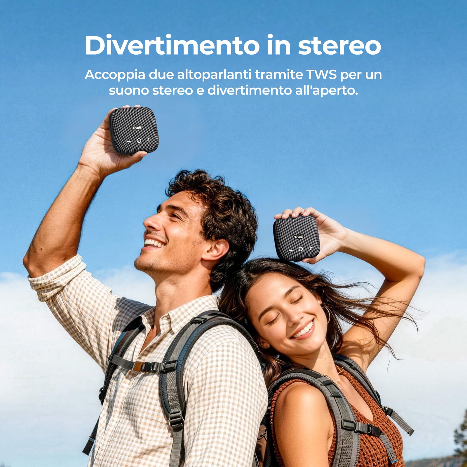 Tribit StormBox Micro 2 Cassa Bluetooth Portatile, 10 W, IP67 impermeabile | XBass,12 ore, wireless, Bluetooth 5.3, EQ, accoppiamento TWS, microfono integrato, bici, esterno, nero