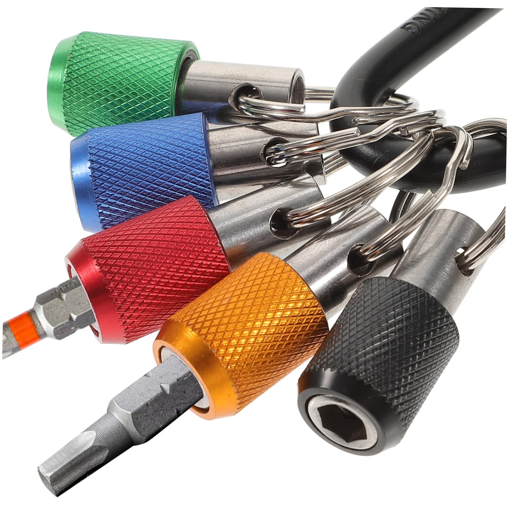 UKCOCO 3sets Porta Punte Per Avvitatore Con Portachiavi Supporto Estensibile Per Inserti Strumento Utile Per Riparazioni e Fai Da Te Design Compatto e Portatile Per Regali Padre e