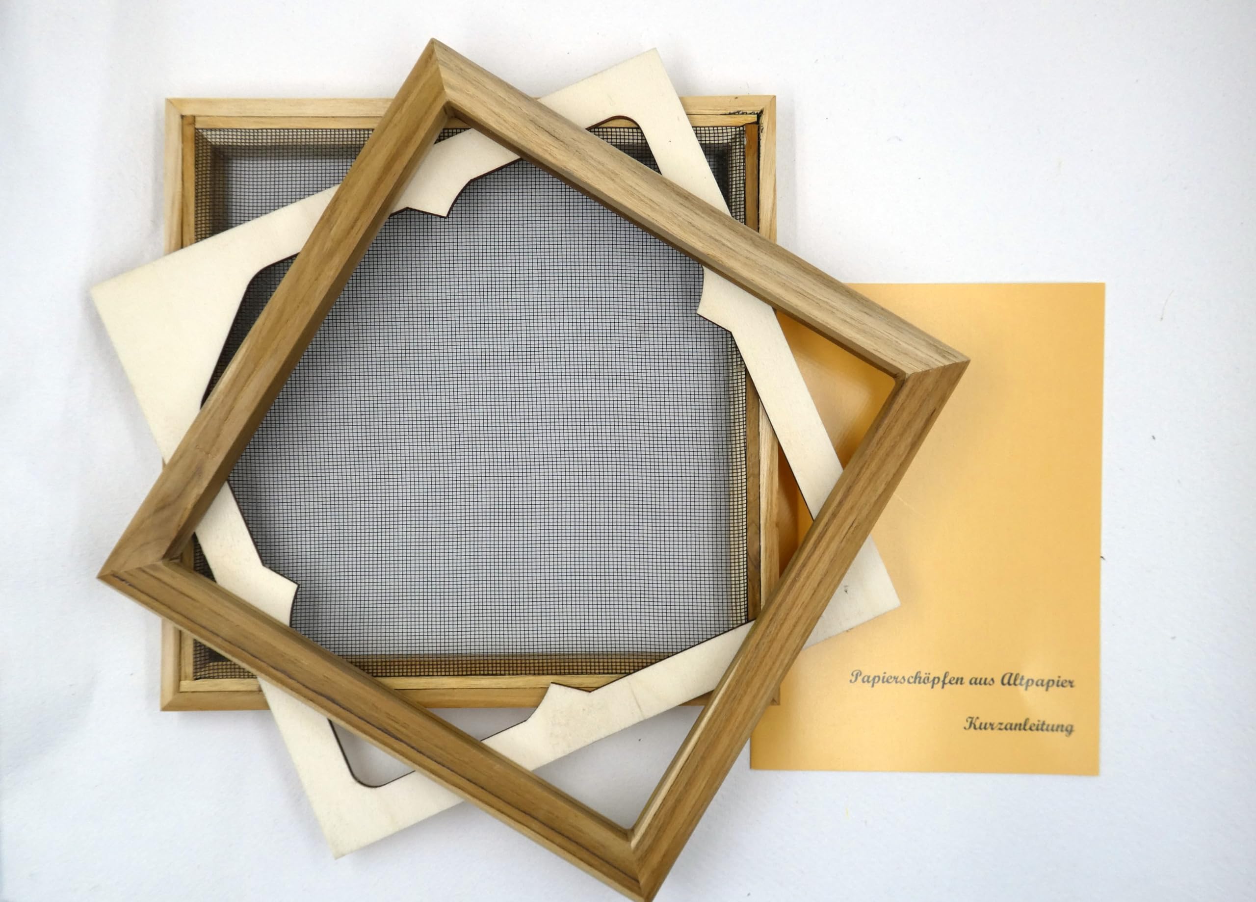 HOMSFOU Papierschöpfrahmen Aus Holz - 6-teiliges Set Für Kreative Papierkunst