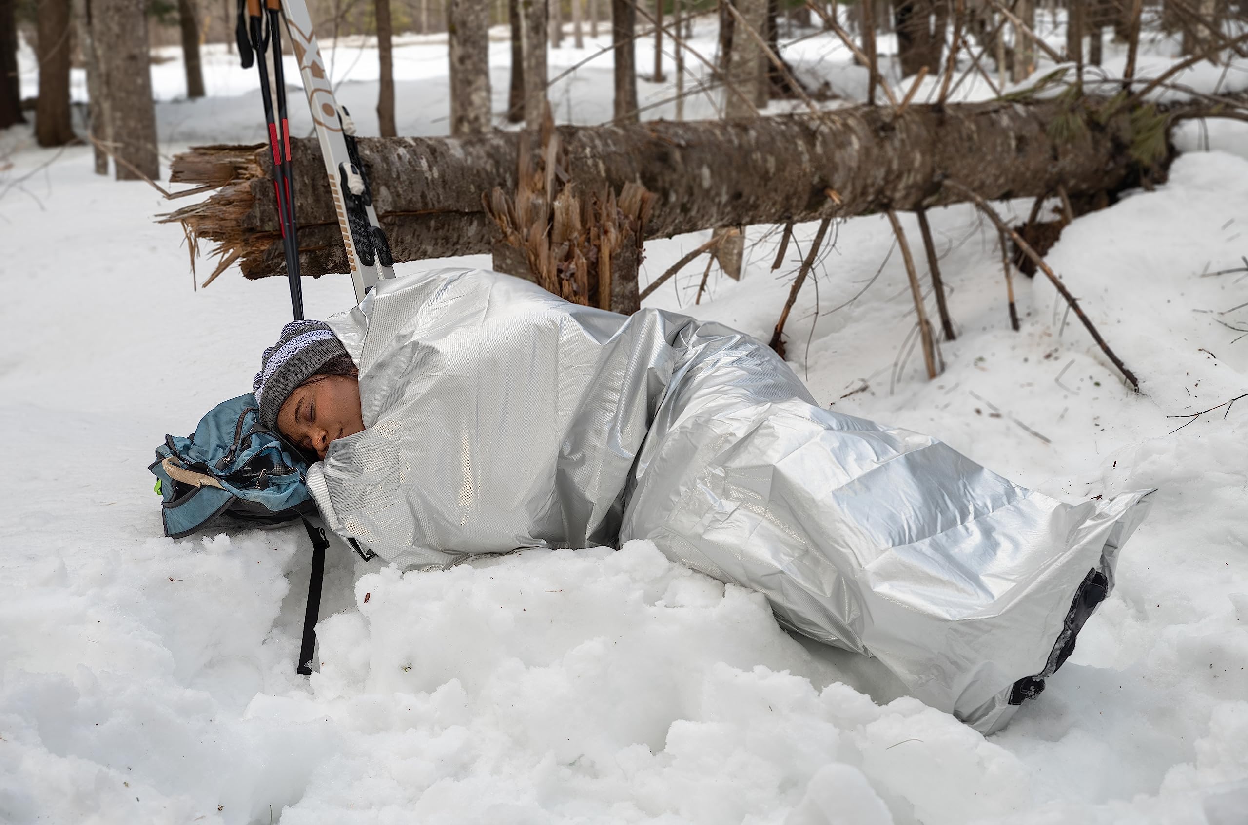 SOL® Thermal Bivvy pomarańczowy trwały wodoodporny wiatroszczelny odbija 80% ciepła ciała pierwsza pomoc koc wielokrotnego użytku piesze polowanie wędrówki z plecakiem spacery na zewnątrz awaryjne