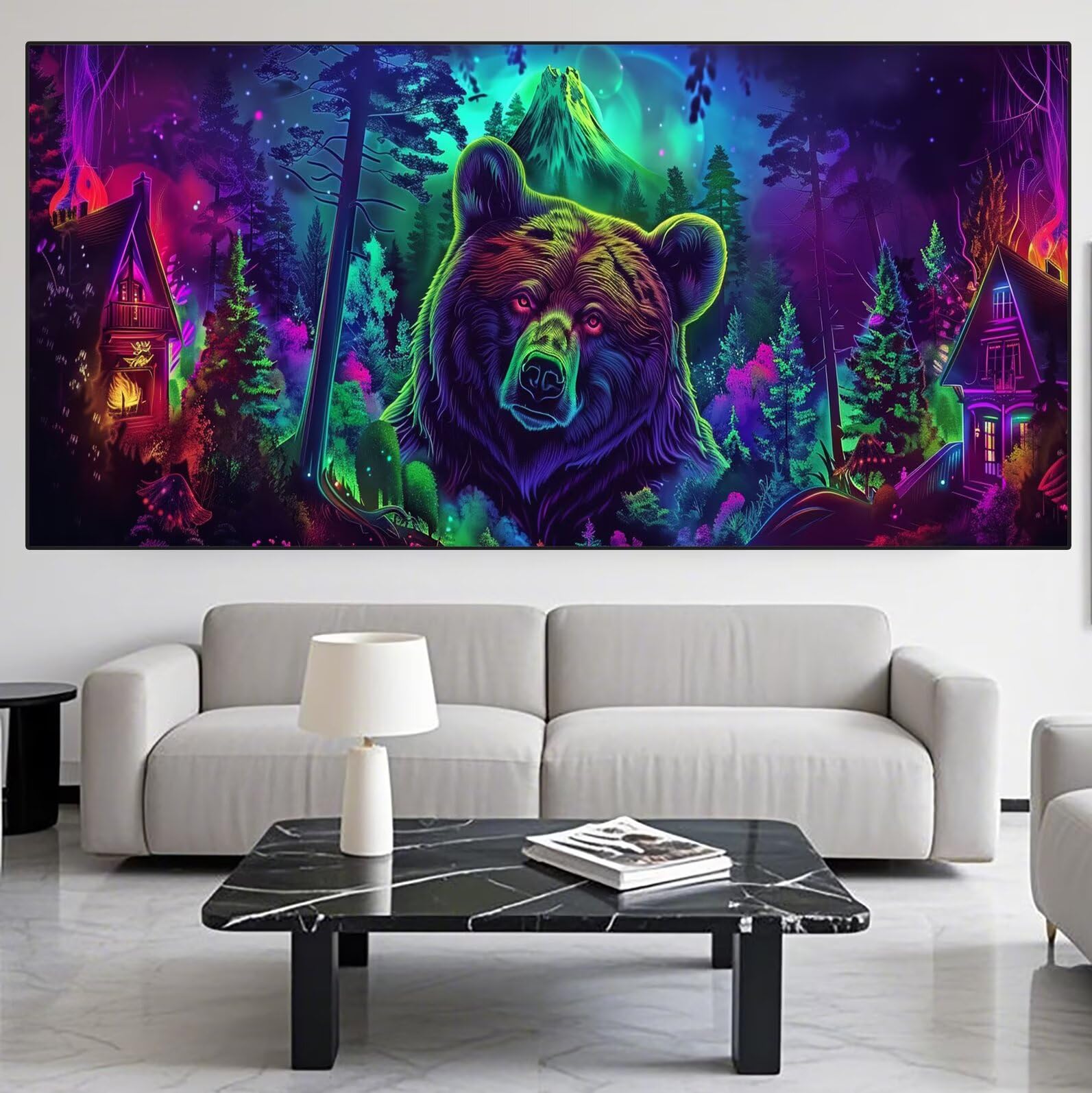 Bear Diamond Art Cabin Diamond Painting Arts and Crafts dla dorosłych, zestawy do malowania diamentami 5D, dorosłych, Crysta, haft krzyżykowy, zestaw do haftowania dla początkujących, dekoracja