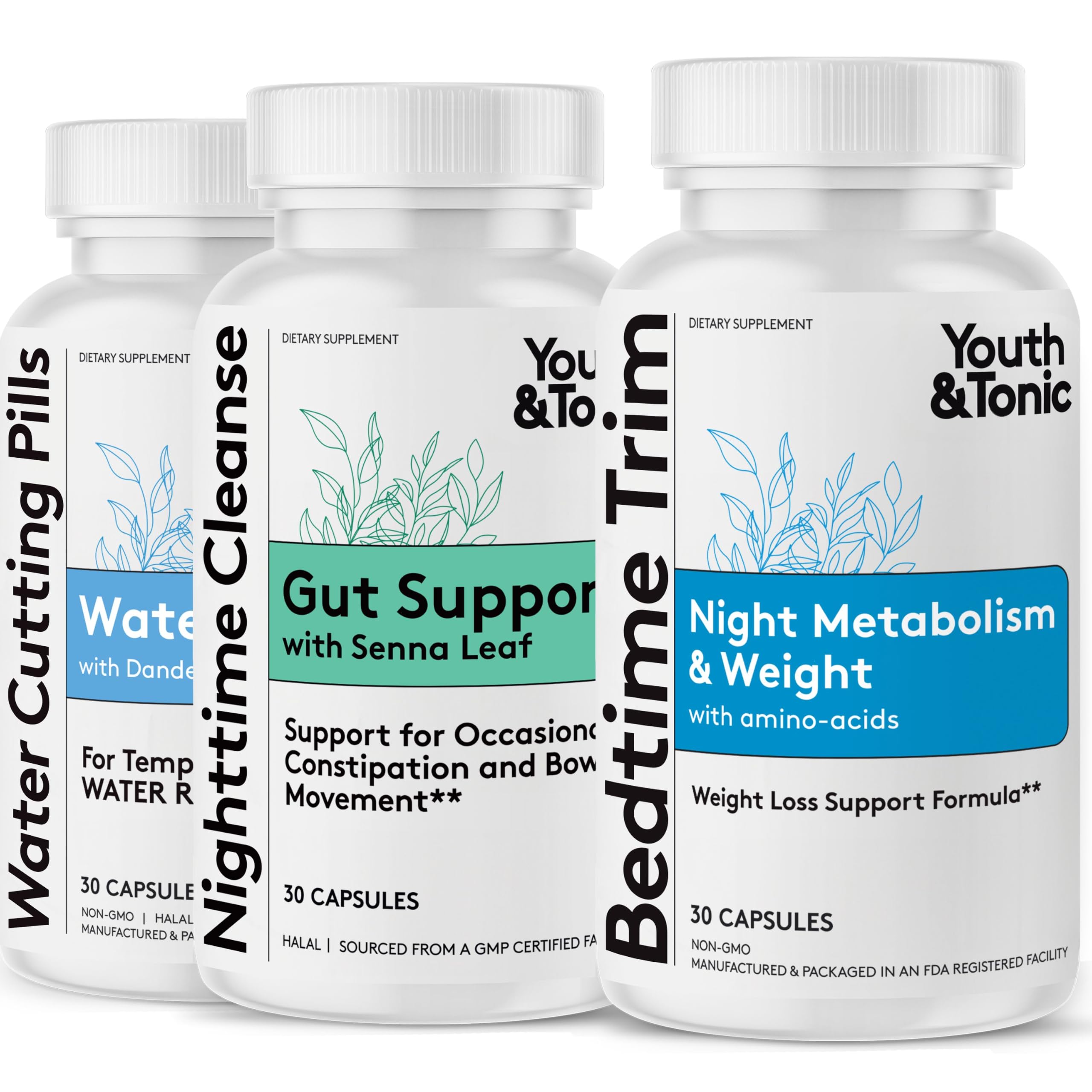 Youth and Tonic Bedtime Trim capsules bottle