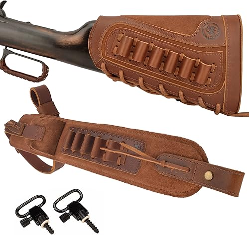 1 juego de funda de cuero para rifle con eslinga de pistola de fósforo para zurdo o cazador derecho