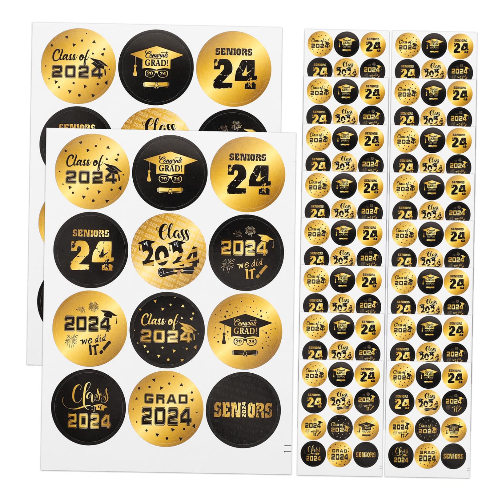 NUOBESTY 4 Set Di Adesivi Rotondi Unici Per La Laurea Etichette Autoadesive Di Tenuta Piccoli Adesivi Per Borse Libri Carta E Scatole Per Decorazioni Di Laurea 30 Pezzi * 4