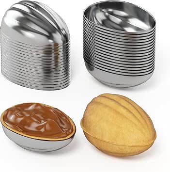 BIOL Oreshki Mold 40 Pcs Metal Walnut Cookie Baking Forms Oreshnitsa Maker