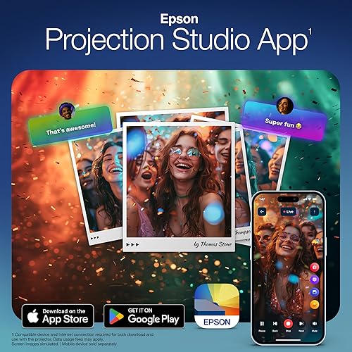 Miniatura 4 de Epson Lifestudio Pop Full HD - Proyector personal de estilo de vida, 700 lúmenes de color y brillo blanco, sonido de Bose Technology, Google TV,