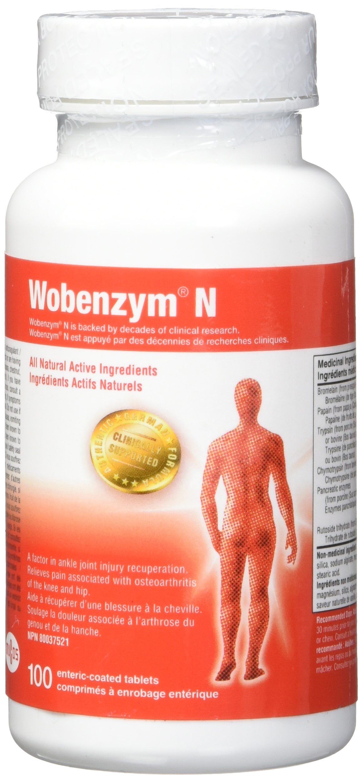 Wobenzym N - 100 Tablets