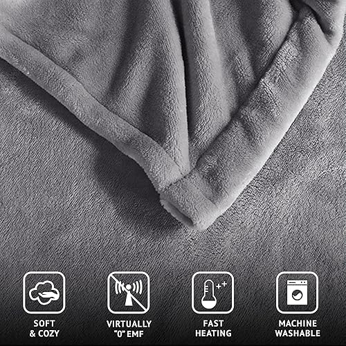 Vista 51 de Beautyrest BR54-0656 - Manta eléctrica afelpada con 20 niveles de calor, equipada con tecnología Secure Comfort y apagado automático de 10 horas