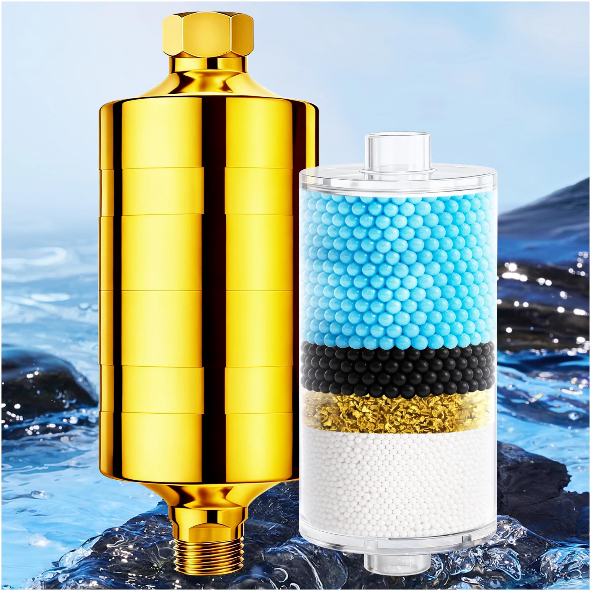 Premium Metal Shower Filter - Soft Water & Skin Health -10