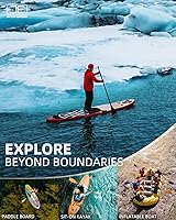 Vista 3 de OCEANBROAD SUP Paddle - Remo ajustable para kayak de paddleboard, eje de aleación de aluminio ajustable con cuchillas de nailon reforzado