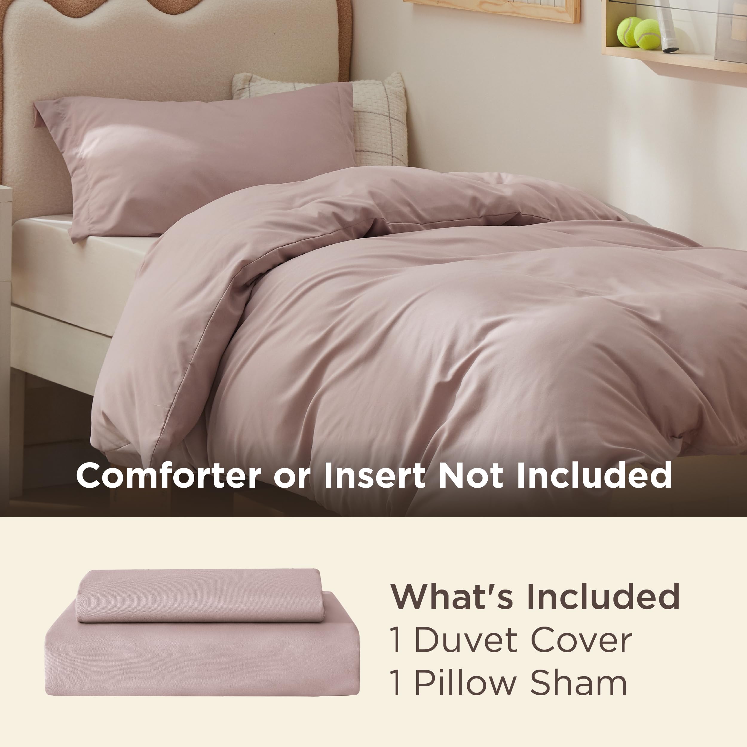 Bedsure Duvet Cover Twin/Twin XL Size - Soft Double Brushed