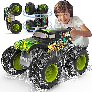 Monster Truck Remote Controlled Car from 4 6 8 Years with Light, 360° Rotation Monster Truck, Upright Walking, Walking Upside Down, 1:16 2.4GHz Amphibious Vehicle Monster Truck Remote Controlled