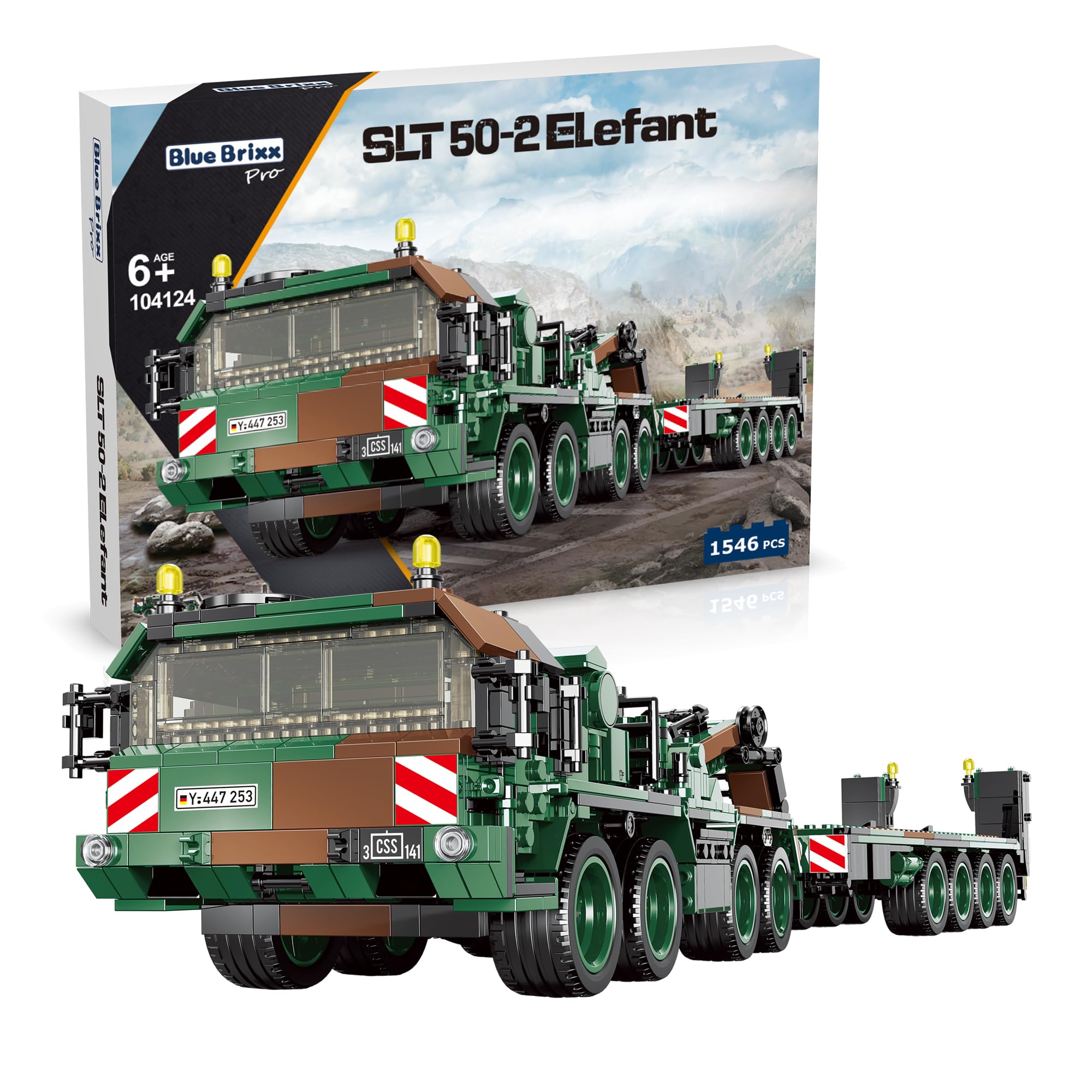 BlueBrixx Pro 104124 - SLT 50-2 Elephant, Federal Army Clamp