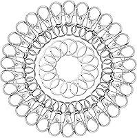 Vista 4 de 100 ganchos giratorios con llaveros, 50 ganchos de clip para llavero y 50 llaveros, cierres de pinza de langosta para llaveros, joyería, manualidades