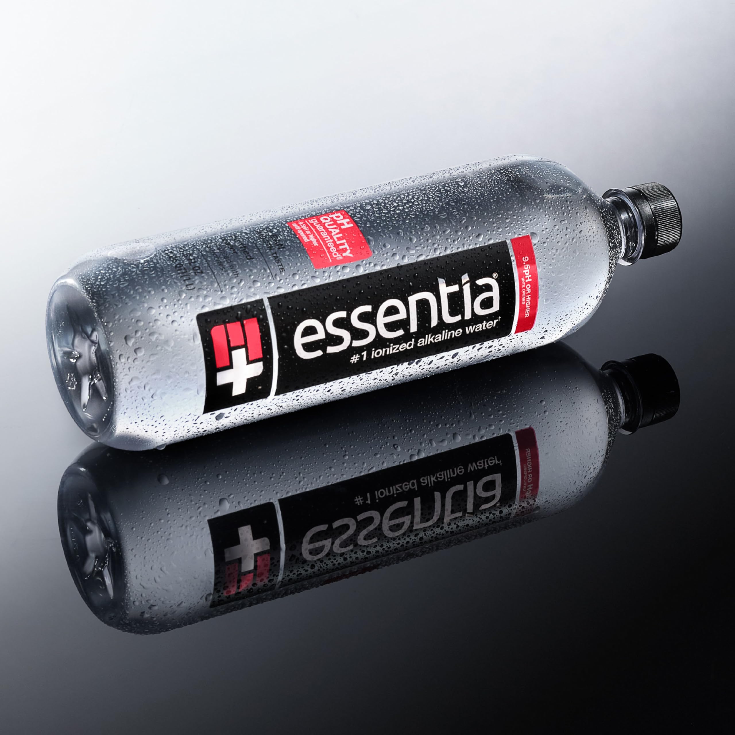Essentia Water Embotellado, 99,9% puro, infundido con electrolitos para un sabor suave, pH 9,5 o superior, 12 botellas de 1 litro