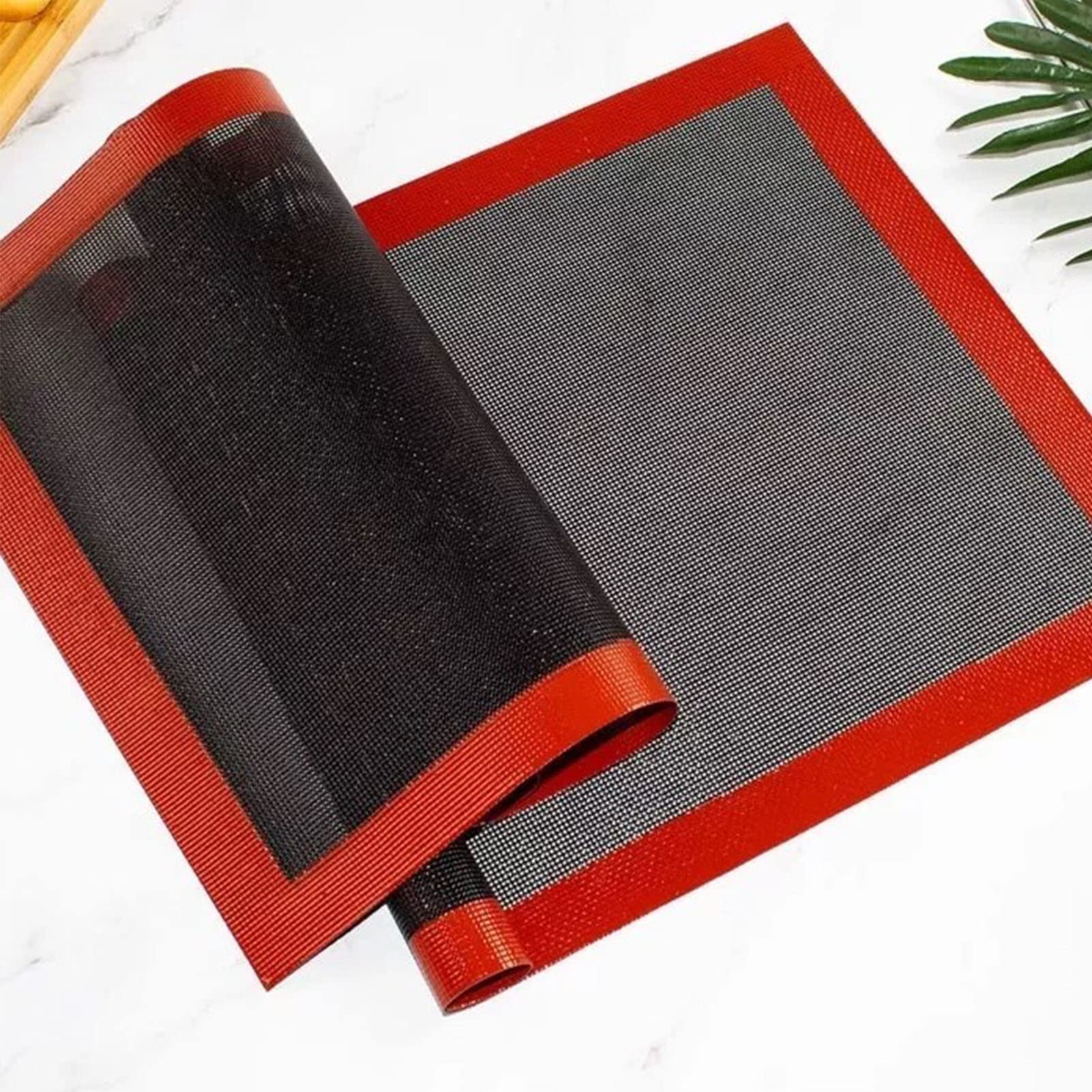 Tappetino da Forno in Silicone, 2 Pezzi Tappetino Microforato per Forno Tappetino da Forno Microforato Tappetino da Forno per Macarons Tappetino da Forno Antiaderente (40x30cm)