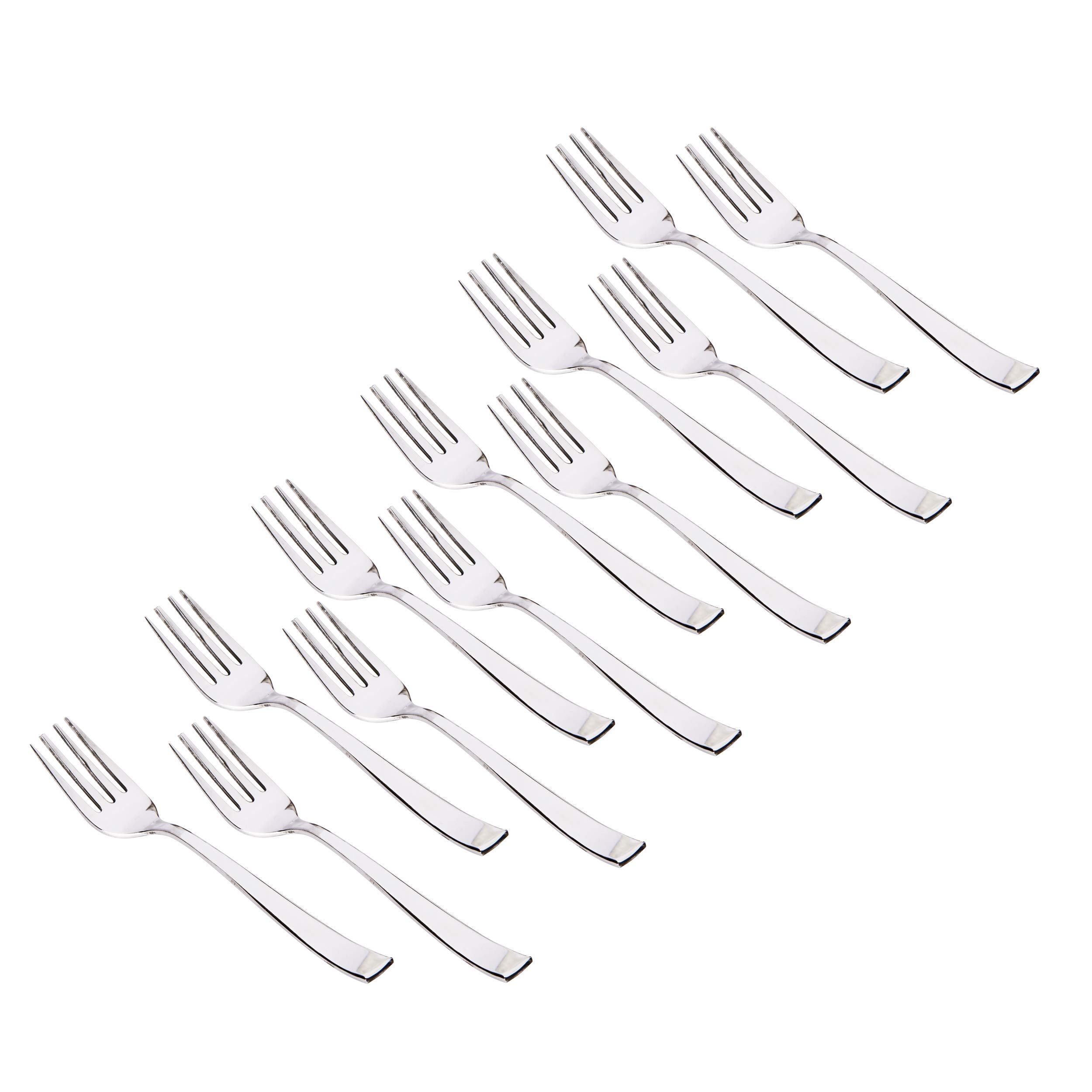 Raffles Tea/Pastry Fork, Pack of 12, Stainless Steel, 13.8 cm (Impress, 14 Gauge)