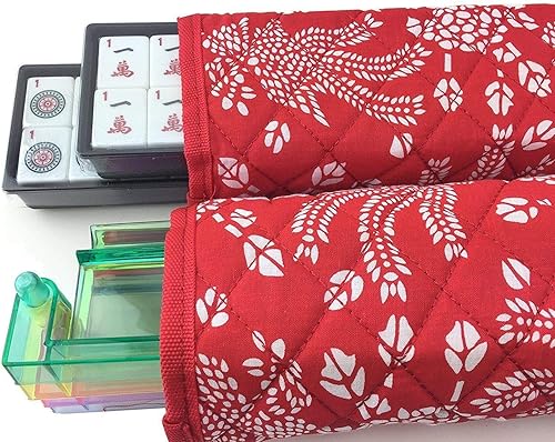 Miniatura 4 de 166 Azulejos American Mahjong Set Red Phoenix Soft Bag 4 Color Empujadores/Racks Fácil Llevar Mahjongg Occidental