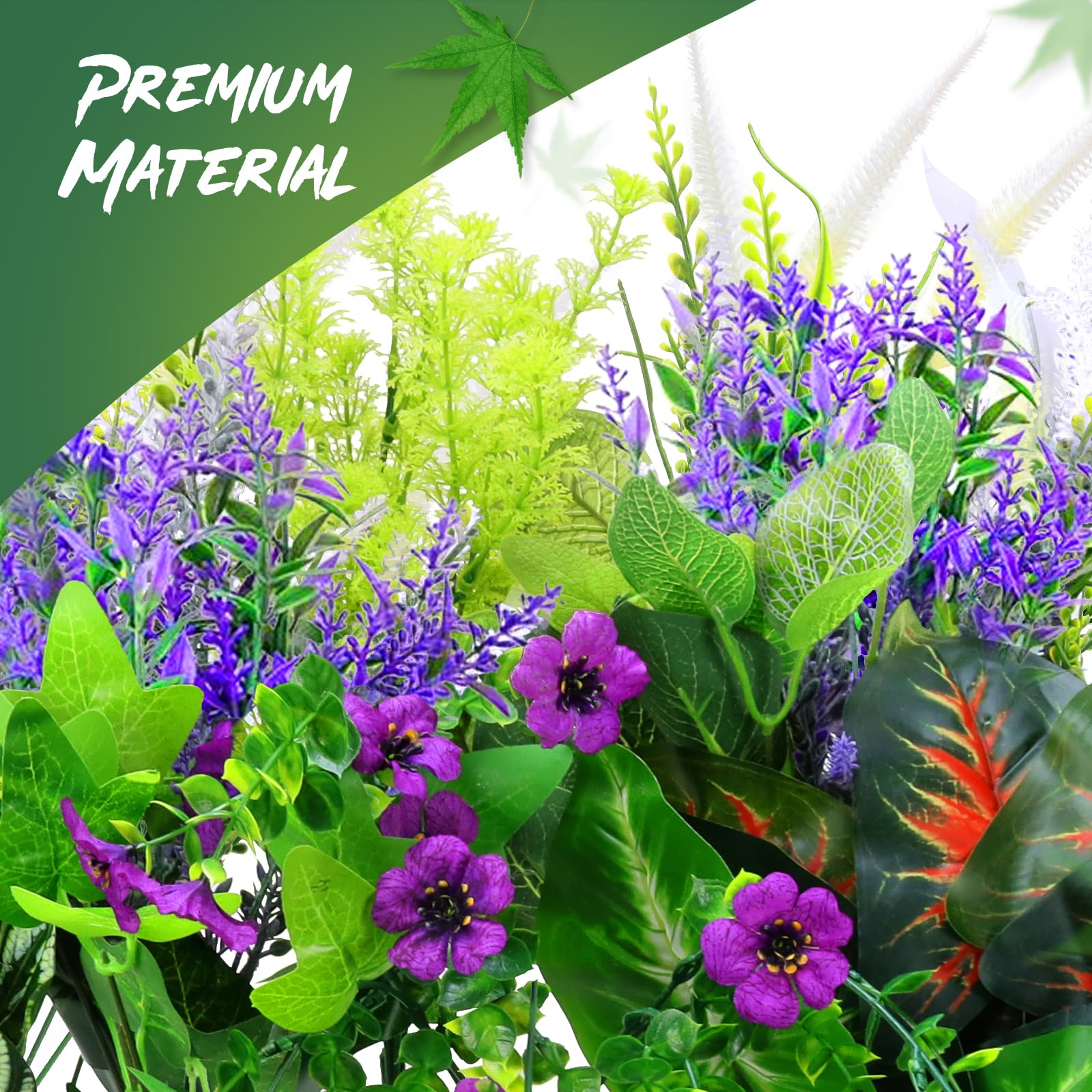 YUGYUM Knstliche Pflanzen Blumen wie Echt 20 Stck UV-bestndige  Kunstpflanzen & Kunstblumen mit Farn- und Efeu-Mix fr Balkon, Garten,  Fensterkasten, Veranda, Wohnzimmer Deko : Amazon.de: Kche, Haushalt &  Wohnen