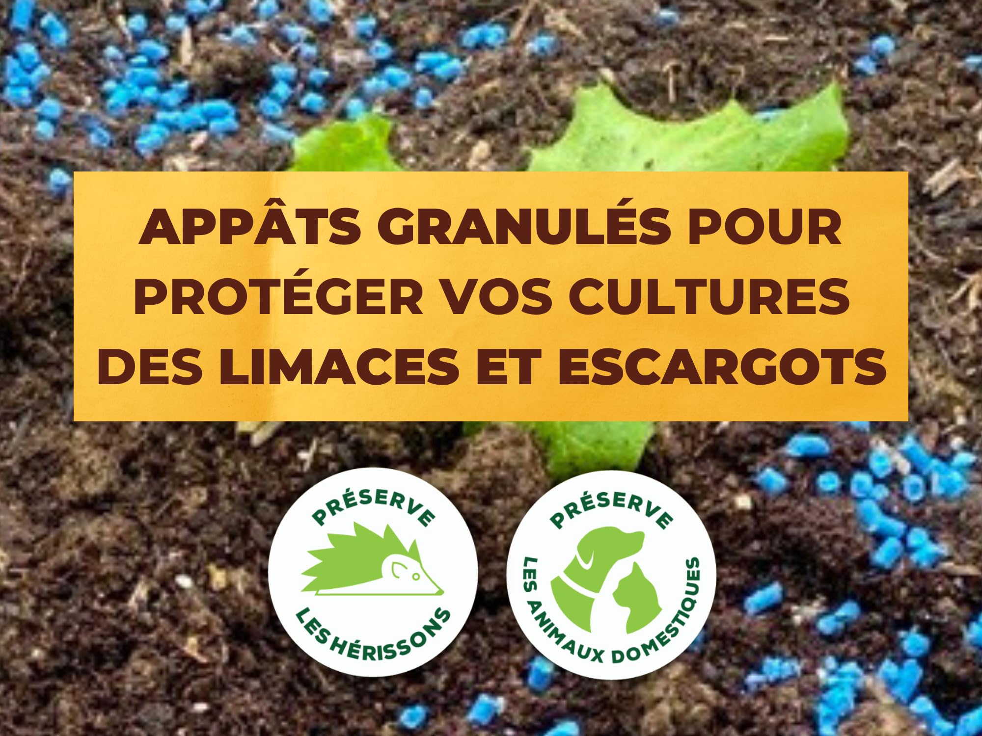 Solabiol Anti-Limaces & Escargots - 2 Kg - Granulés – Jusqu’à 525m² - Résistant À La Pluie - Prêt À l'emploi - Utilisable en Agriculture Biologique SOLIMA2